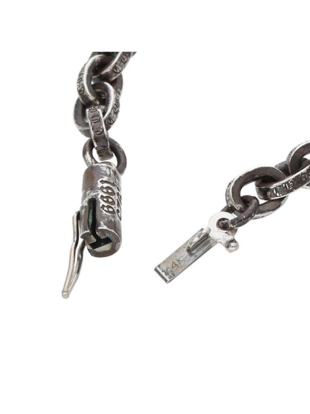 Chrome Hearts Paper Chain Silver Bracelet - Picture 5 of 5